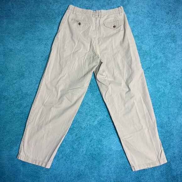 VTG Anchor Blue Baggy Chino Pants 33x32 Tan (Fits 30x28.5) Skater Y2K - Picture 15 of 16
